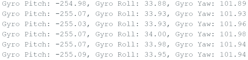 Gyroscope output position 2