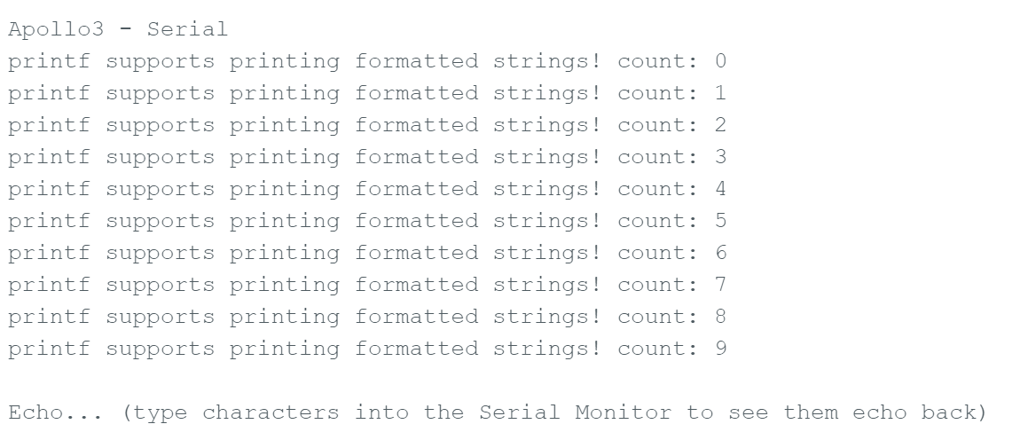 Serial monitor input/output